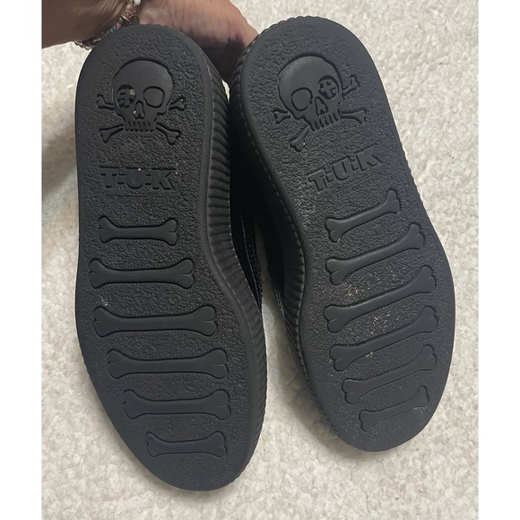 TUK Platform Shoes Women's 8 Men's 6 Black Oxford Buckle Goth Grunge Streetwear - Picture 6 of 7